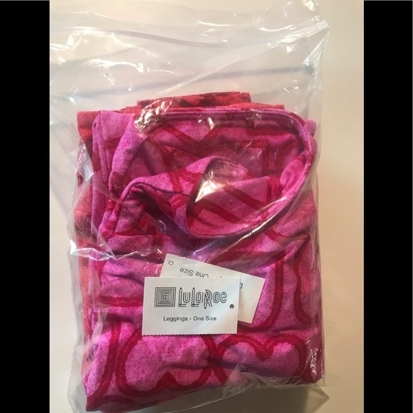 Lularoe LLR Valentines Legging pack of 2 OS - Picture 5 of 6